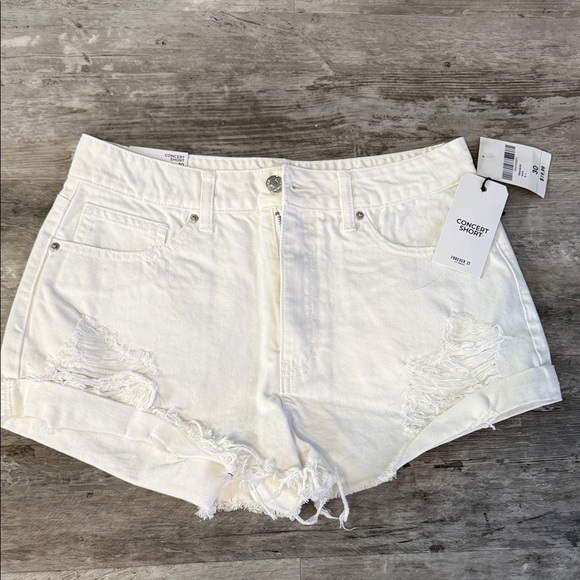 Pants - Women's White Denim Shorts